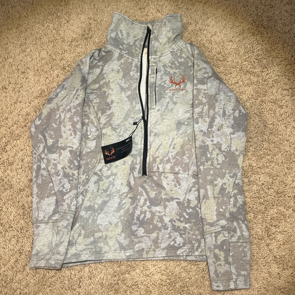 Ridge Patrol women hunting jacket, half zip with pockets on shoulder and breast